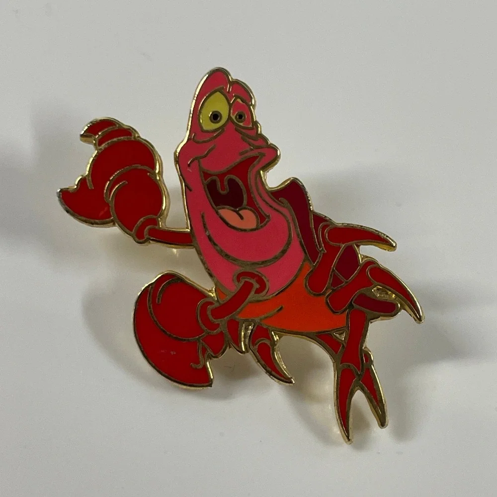 2000 Disney King Triton Ursula Sebastian The Little Mermaid Vintage Enamel Pin